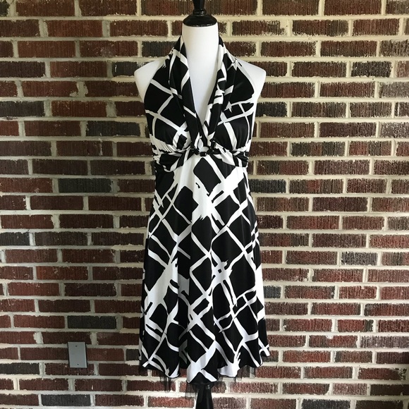 My Michelle Dresses & Skirts - My Michelle Black & White Halter Dress Size Large